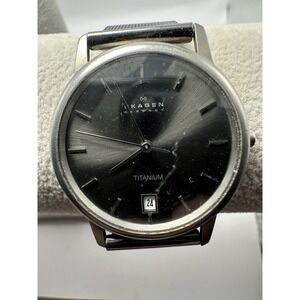 Skagen 170LTTM Mens New Battery 34MM 8.5" Titanium Slim Stainless Mesh Band T97